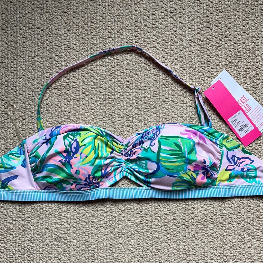 Colorful Tropical Print Bikini Top Lilly Pulitzer Mermaid